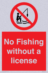 No Fishing without a license